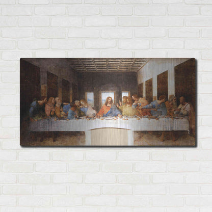 Luxe Metal Art 'The Last Supper' by Leonardo Da Vinci, Metal Wall Art,48x24