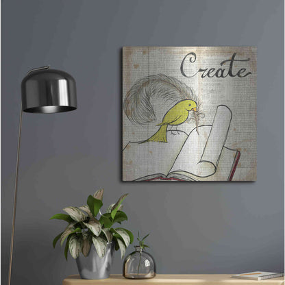 Luxe Metal Art 'Bird Inspiration Create' by Elyse DeNeige, Metal Wall Art,24x24