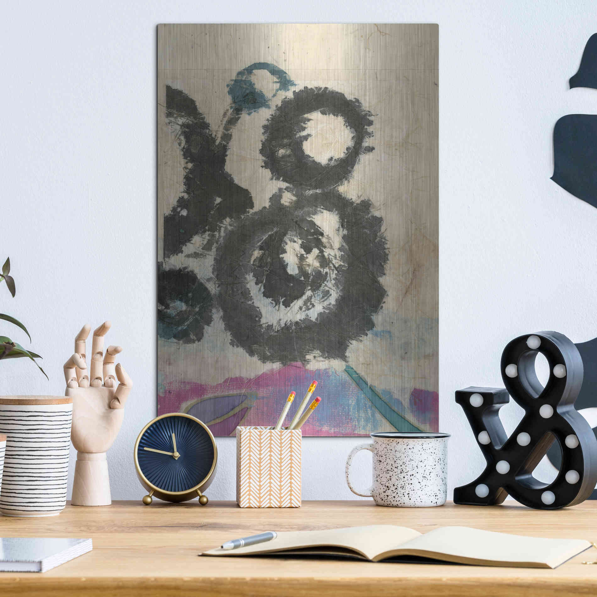 Luxe Metal Art 'Doko 2' by Elena Ray, Metal Wall Art,12x16