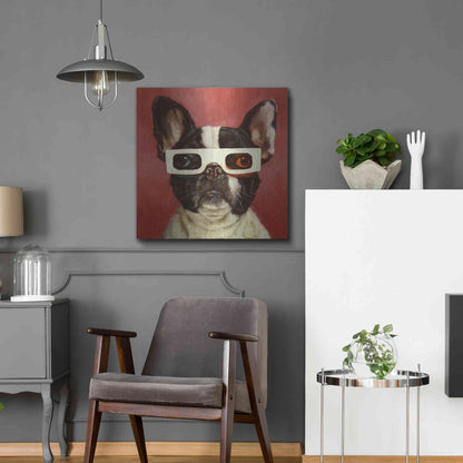 Luxe Metal Art '3D Dog' by Lucia Heffernan, Metal Wall Art,24x24