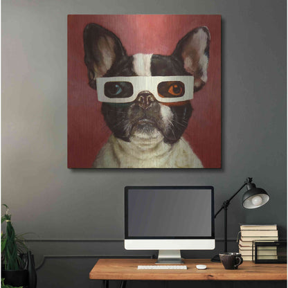 Luxe Metal Art '3D Dog' by Lucia Heffernan, Metal Wall Art,36x36