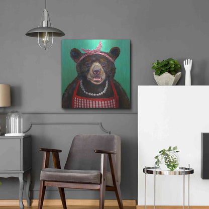 Luxe Metal Art 'Mama Bear' by Lucia Heffernan, Metal Wall Art,24x24