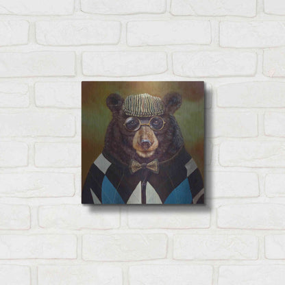Luxe Metal Art 'Papa Bear' by Lucia Heffernan, Metal Wall Art,12x12