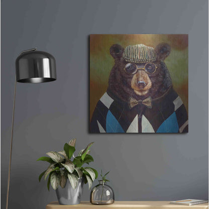 Luxe Metal Art 'Papa Bear' by Lucia Heffernan, Metal Wall Art,24x24