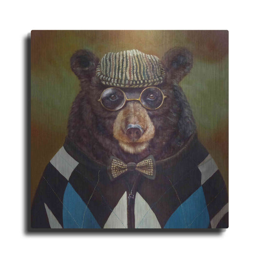 Luxe Metal Art 'Papa Bear' by Lucia Heffernan, Metal Wall Art