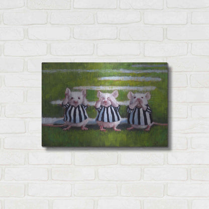 Luxe Metal Art 'Three Blind Mice' by Lucia Heffernan, Metal Wall Art,24x16