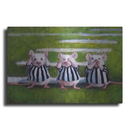 Luxe Metal Art 'Three Blind Mice' by Lucia Heffernan, Metal Wall Art