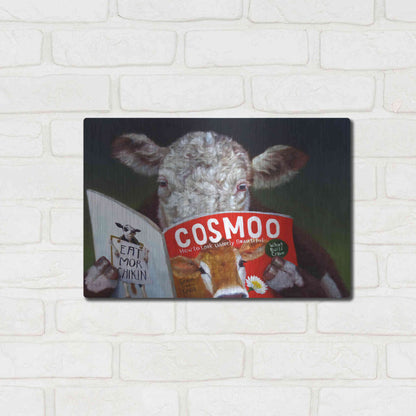 Luxe Metal Art 'Cow Tips' by Lucia Heffernan, Metal Wall Art,16x12