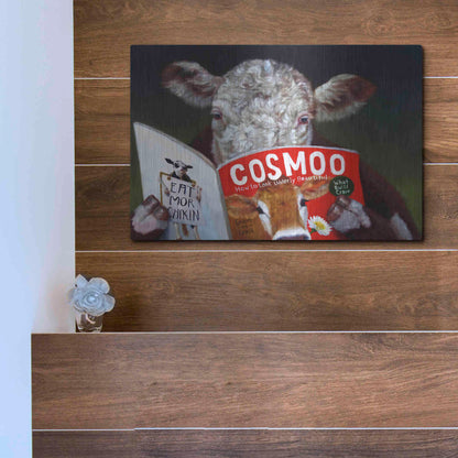 Luxe Metal Art 'Cow Tips' by Lucia Heffernan, Metal Wall Art,16x12