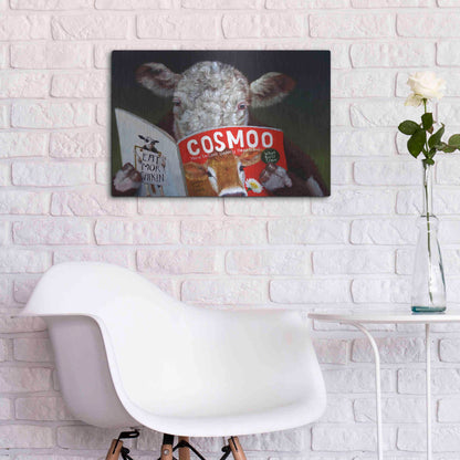 Luxe Metal Art 'Cow Tips' by Lucia Heffernan, Metal Wall Art,24x16