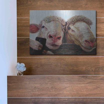 Luxe Metal Art 'Selfie' by Lucia Heffernan, Metal Wall Art,16x12