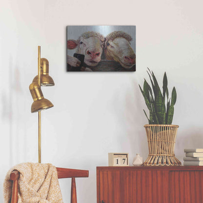 Luxe Metal Art 'Selfie' by Lucia Heffernan, Metal Wall Art,24x16