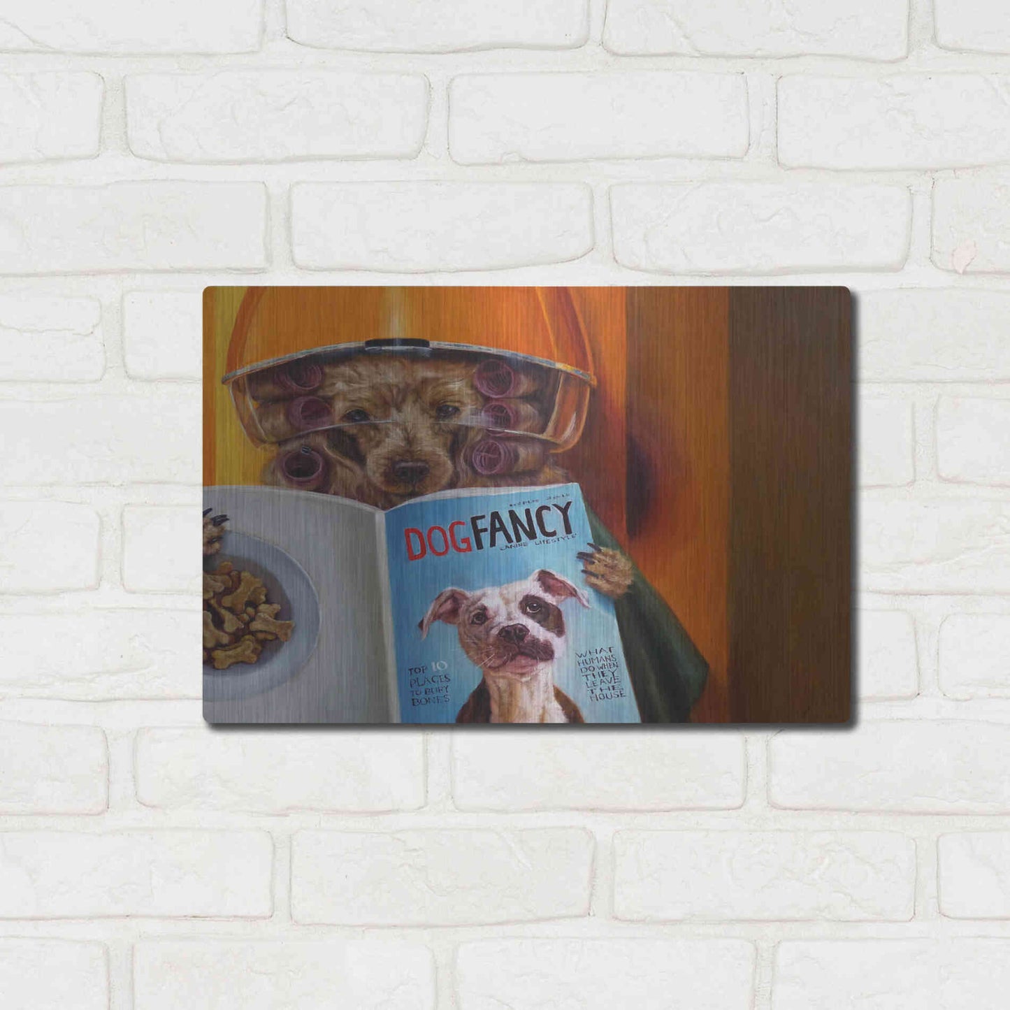 Luxe Metal Art 'Spa Day' by Lucia Heffernan, Metal Wall Art,16x12