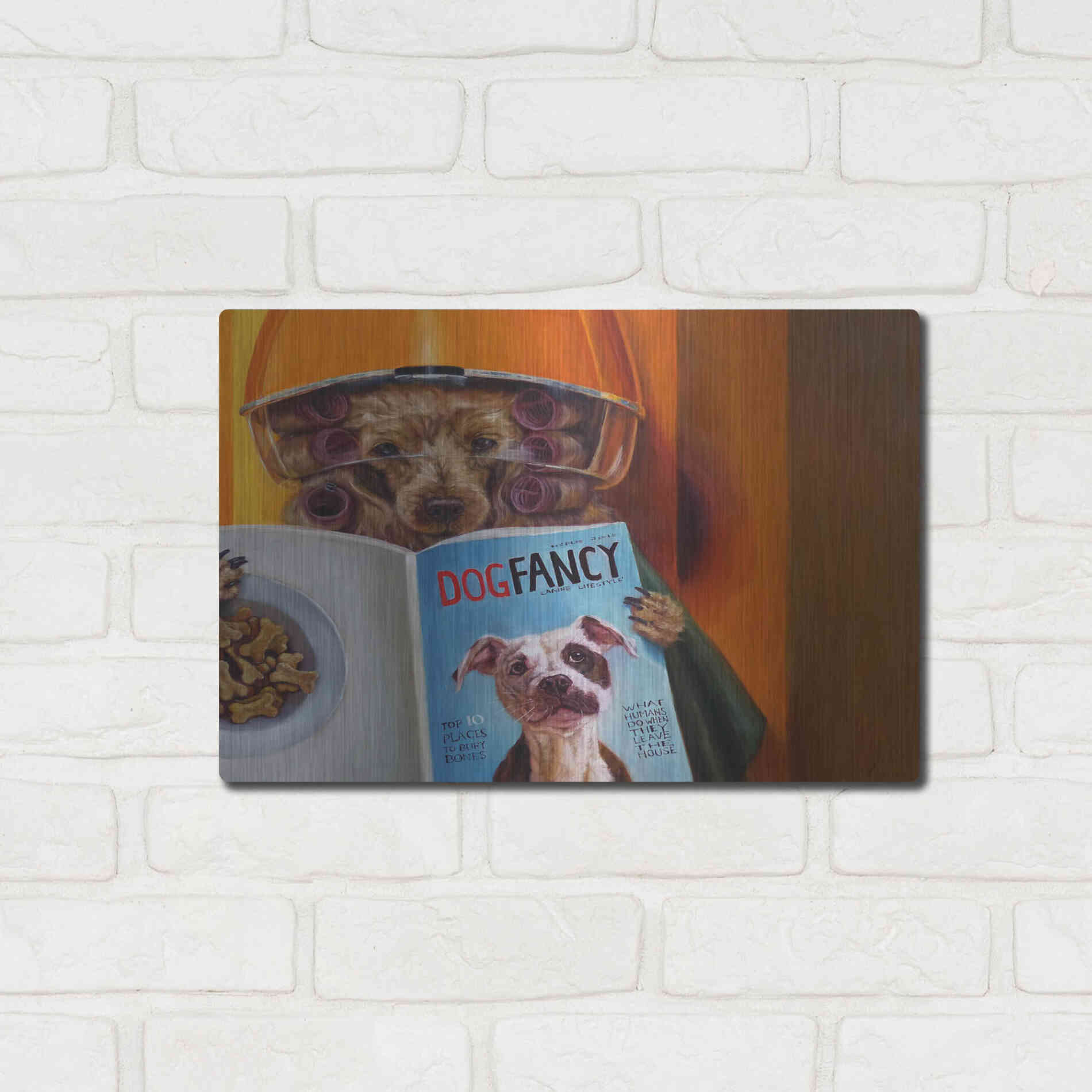 Luxe Metal Art 'Spa Day' by Lucia Heffernan, Metal Wall Art,16x12