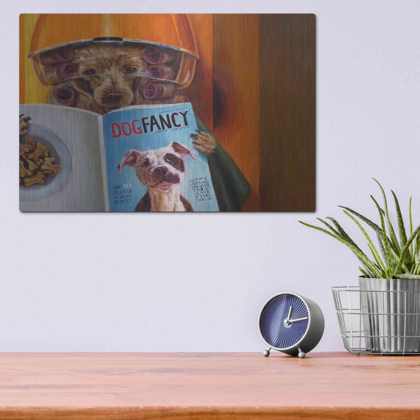 Luxe Metal Art 'Spa Day' by Lucia Heffernan, Metal Wall Art,16x12