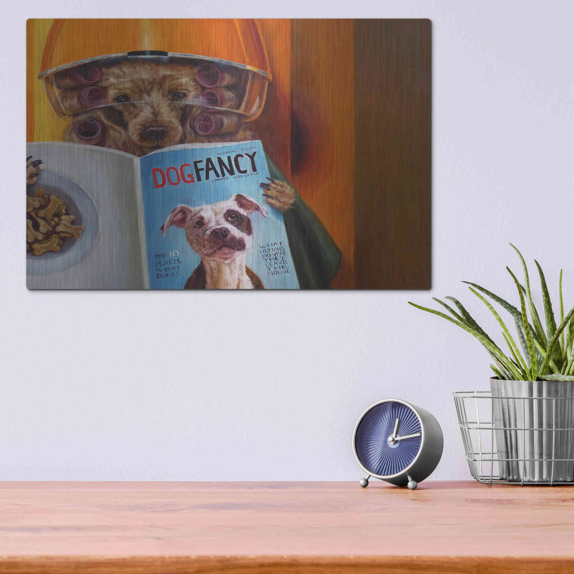 Luxe Metal Art 'Spa Day' by Lucia Heffernan, Metal Wall Art,16x12