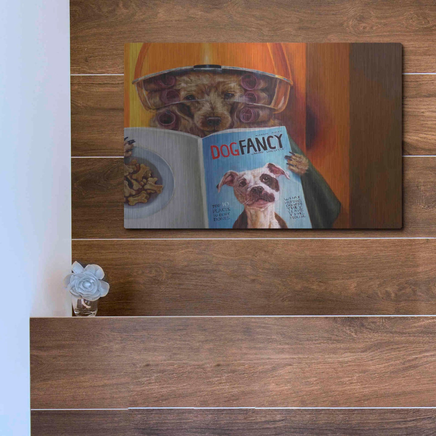 Luxe Metal Art 'Spa Day' by Lucia Heffernan, Metal Wall Art,16x12