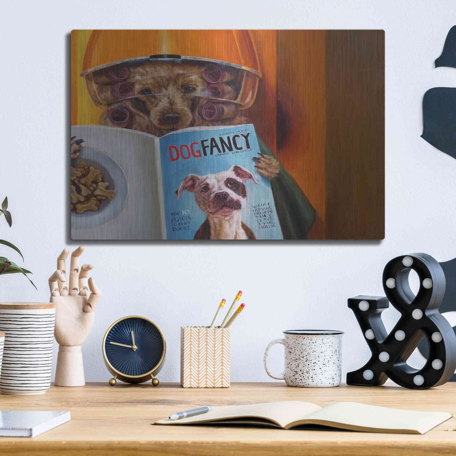 Luxe Metal Art 'Spa Day' by Lucia Heffernan, Metal Wall Art,16x12