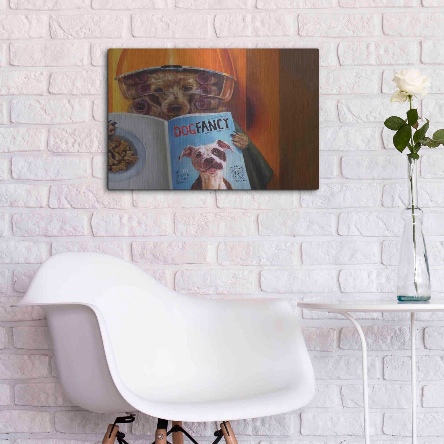 Luxe Metal Art 'Spa Day' by Lucia Heffernan, Metal Wall Art,24x16