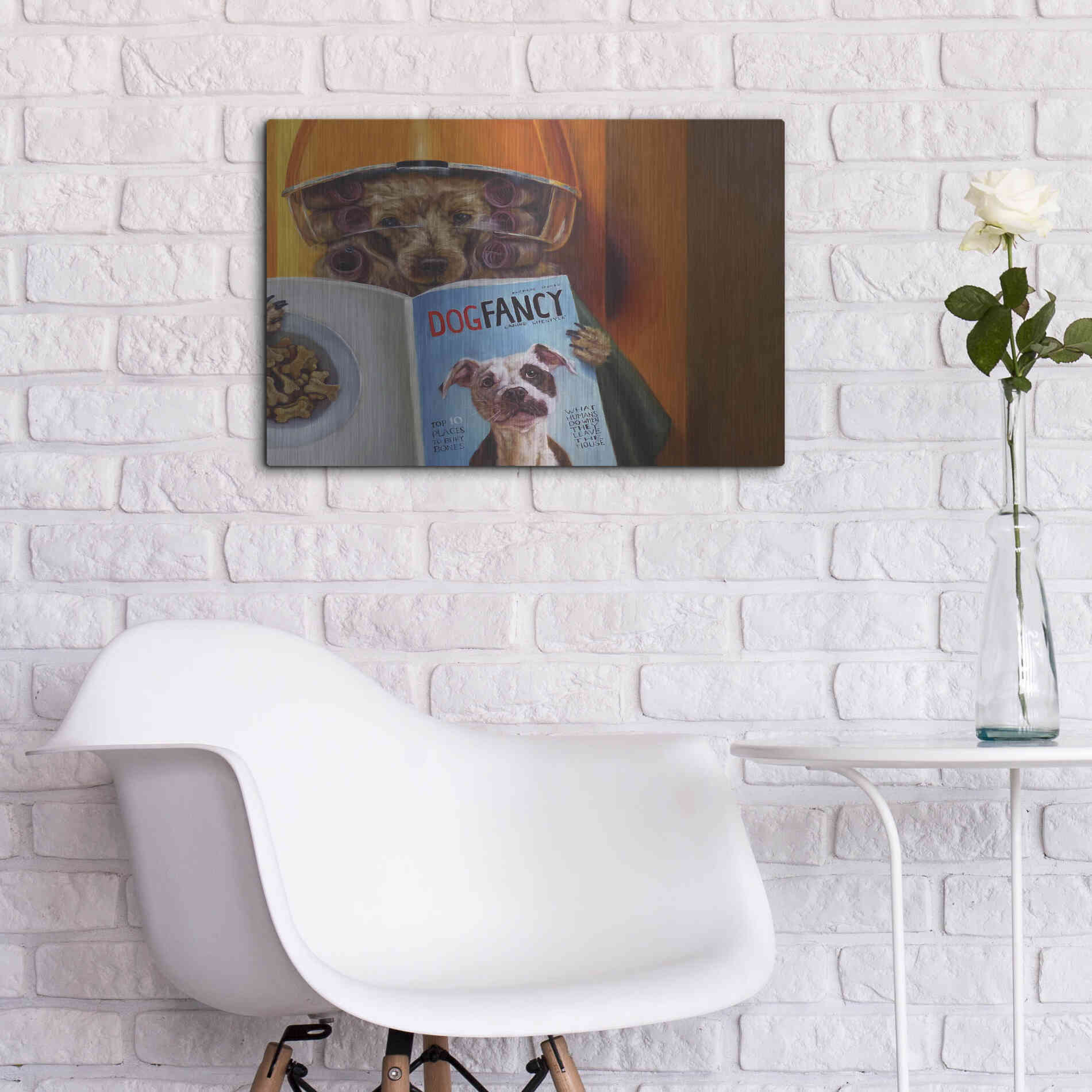 Luxe Metal Art 'Spa Day' by Lucia Heffernan, Metal Wall Art,24x16