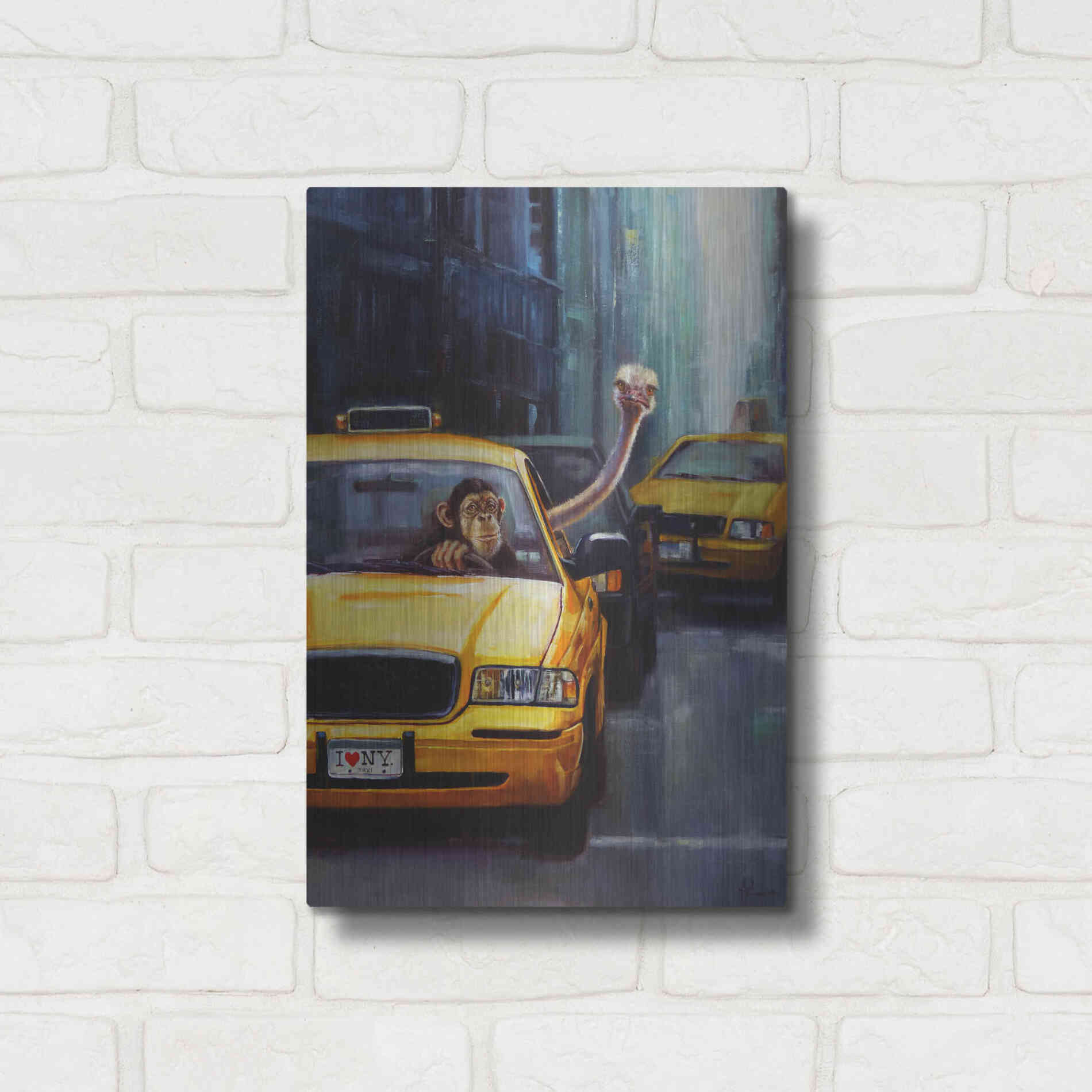 Luxe Metal Art 'Rush Hour' by Lucia Heffernan, Metal Wall Art,12x16