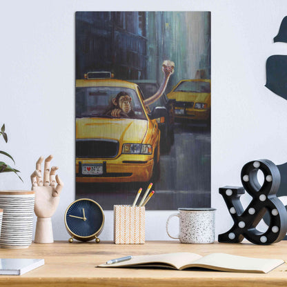 Luxe Metal Art 'Rush Hour' by Lucia Heffernan, Metal Wall Art,12x16