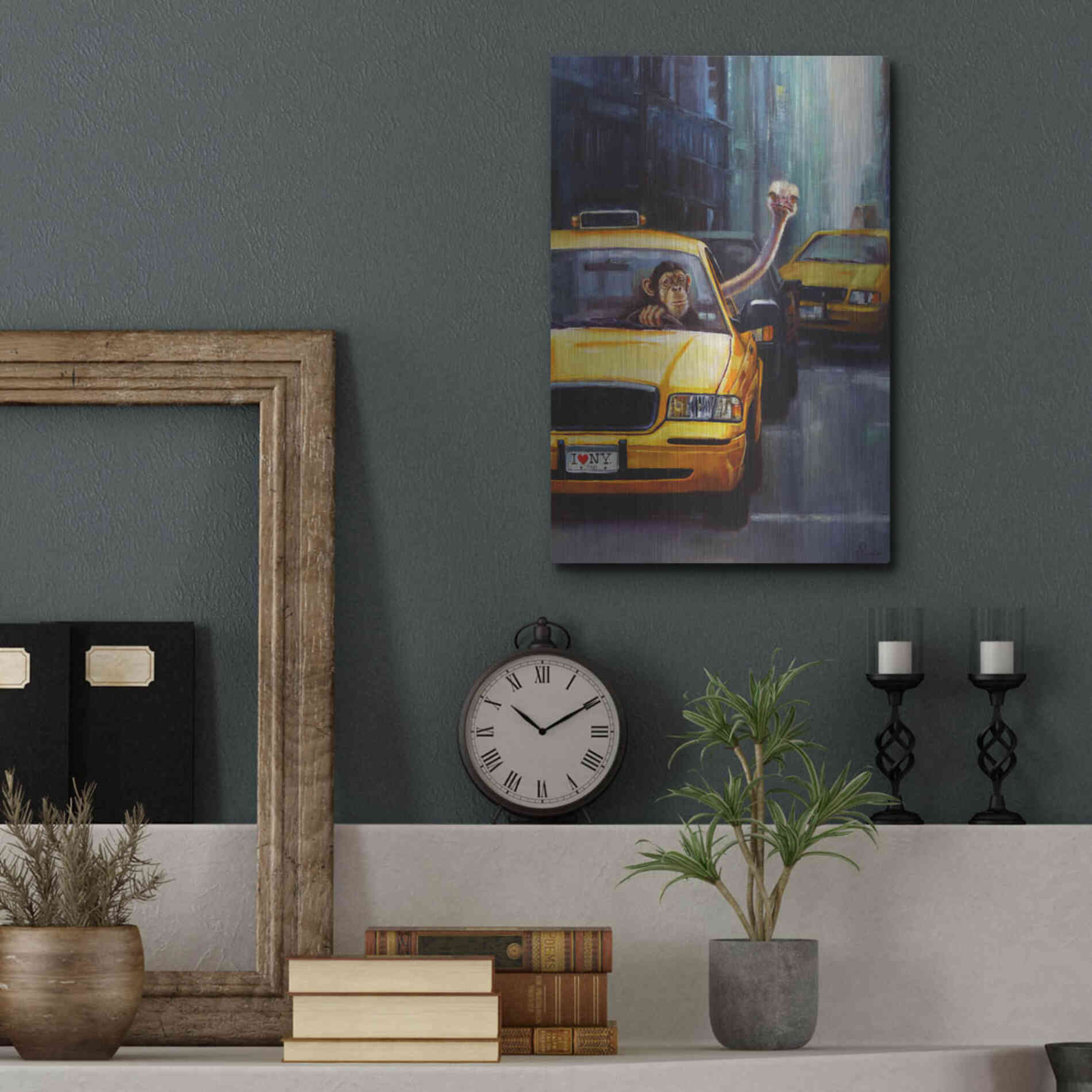 Luxe Metal Art 'Rush Hour' by Lucia Heffernan, Metal Wall Art,12x16