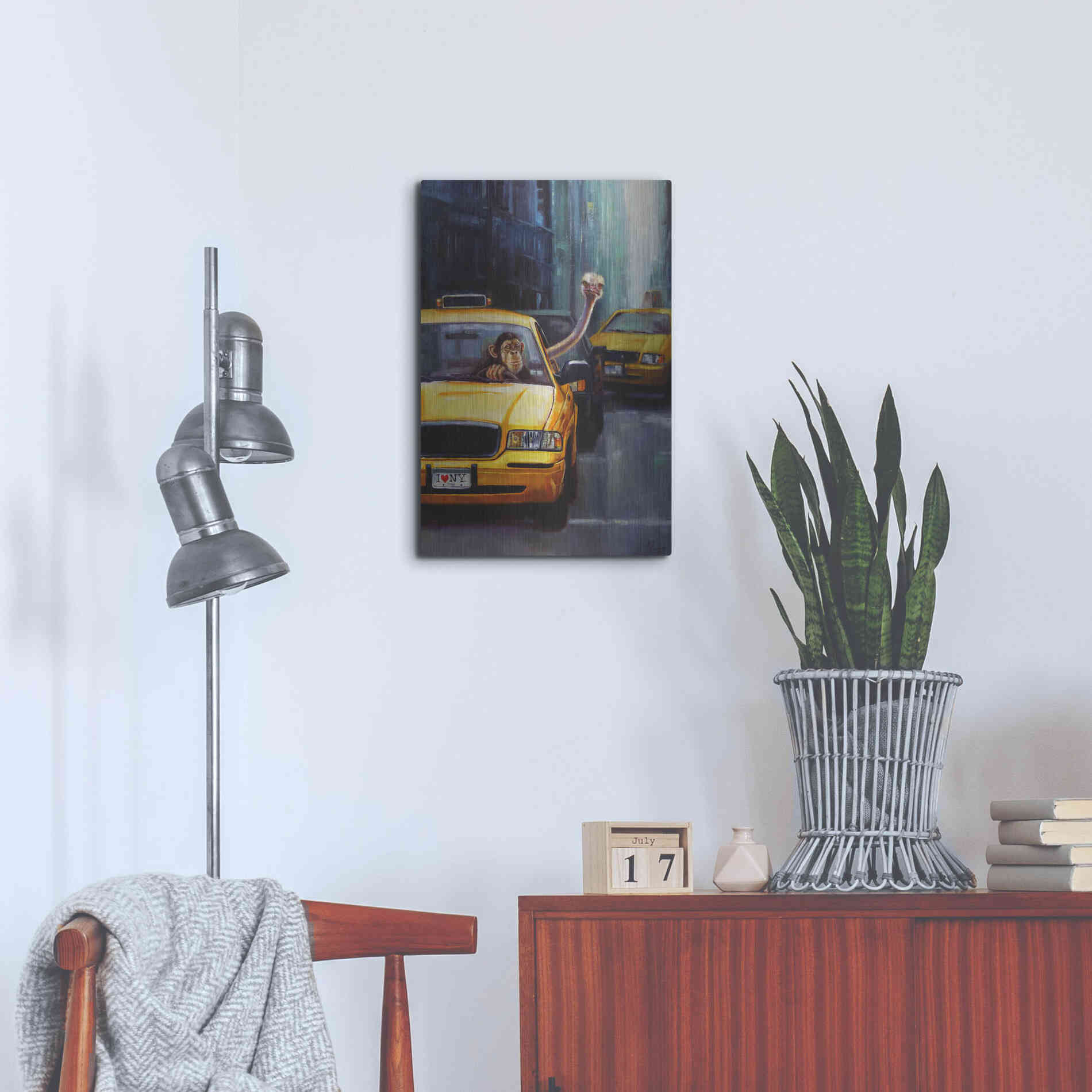 Luxe Metal Art 'Rush Hour' by Lucia Heffernan, Metal Wall Art,16x24