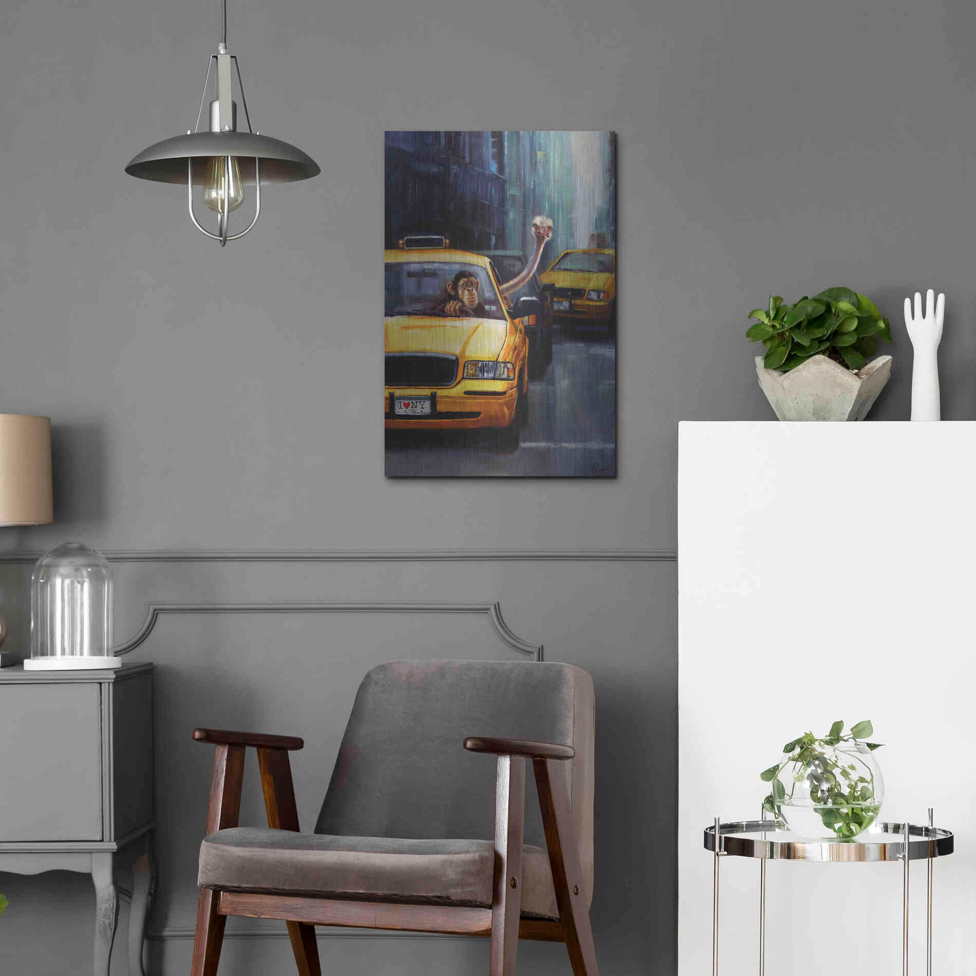 Luxe Metal Art 'Rush Hour' by Lucia Heffernan, Metal Wall Art,16x24