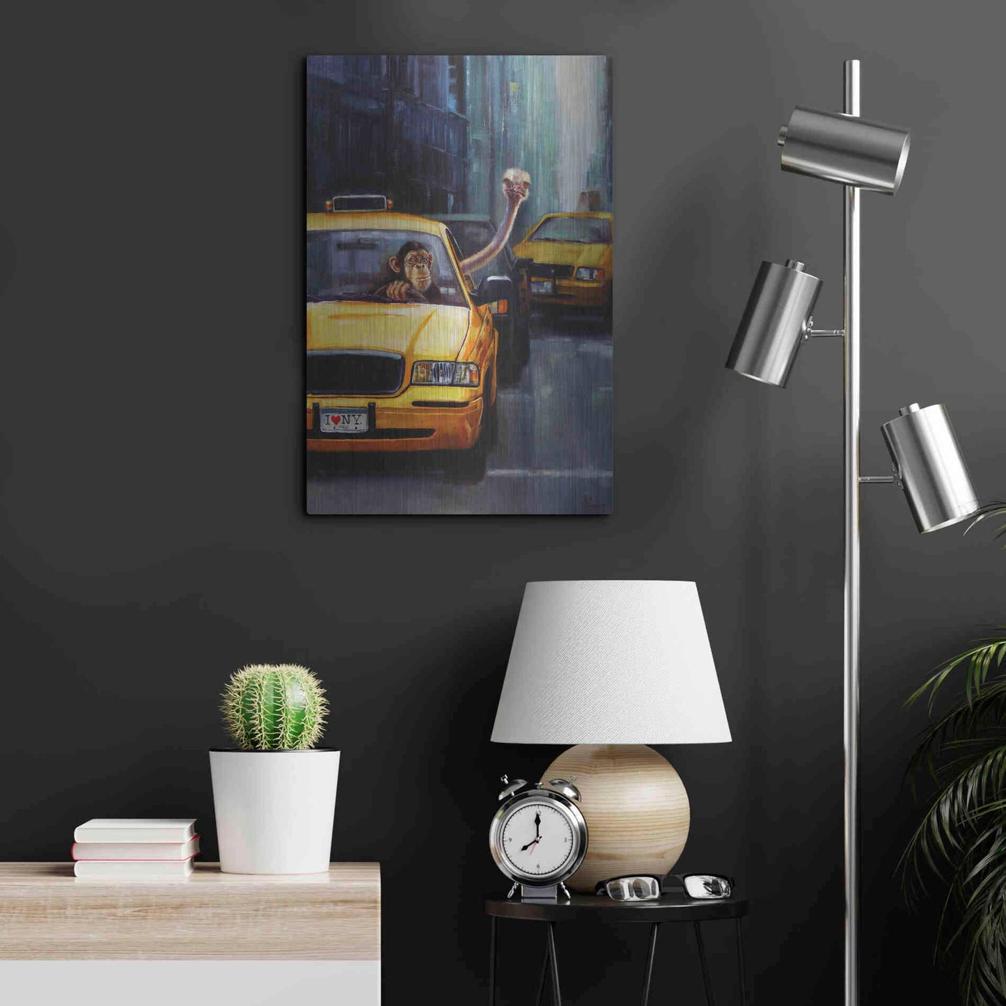 Luxe Metal Art 'Rush Hour' by Lucia Heffernan, Metal Wall Art,16x24