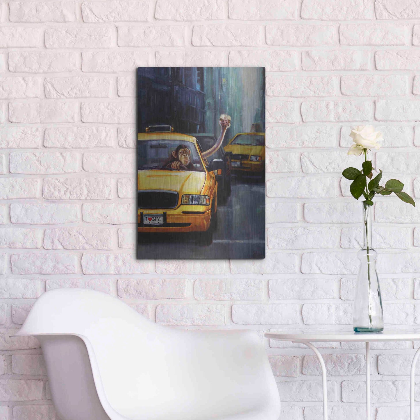 Luxe Metal Art 'Rush Hour' by Lucia Heffernan, Metal Wall Art,16x24