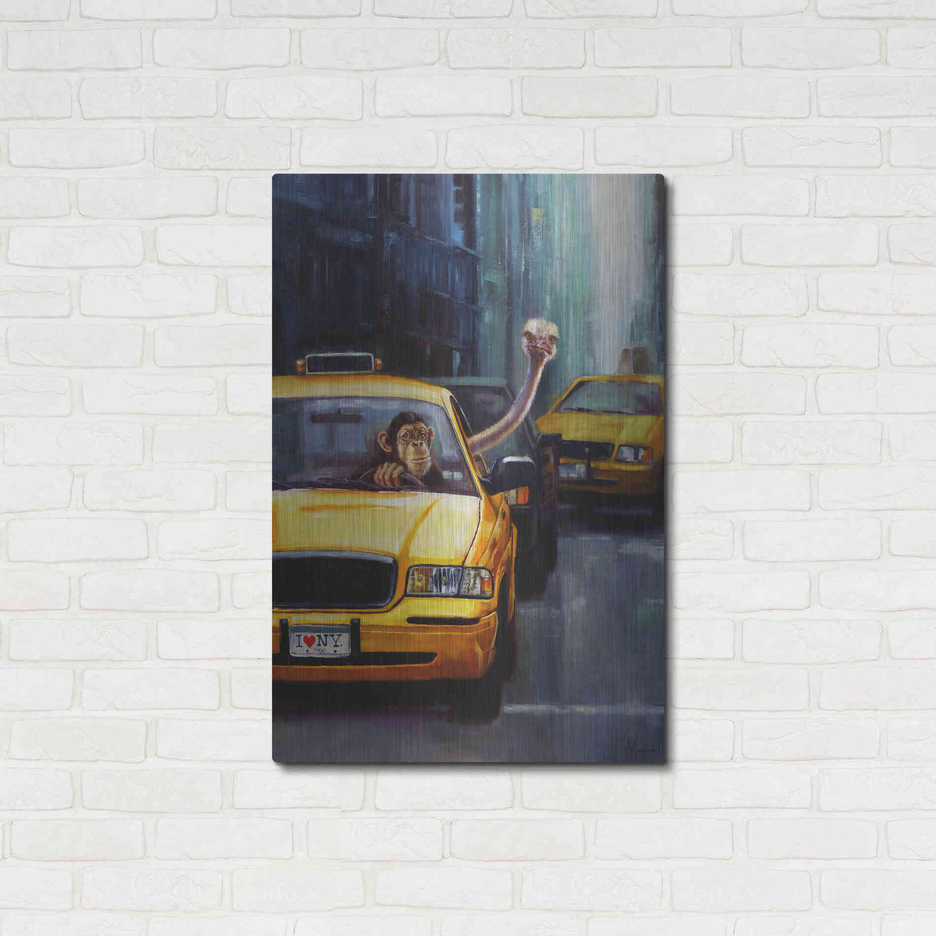 Luxe Metal Art 'Rush Hour' by Lucia Heffernan, Metal Wall Art,24x36