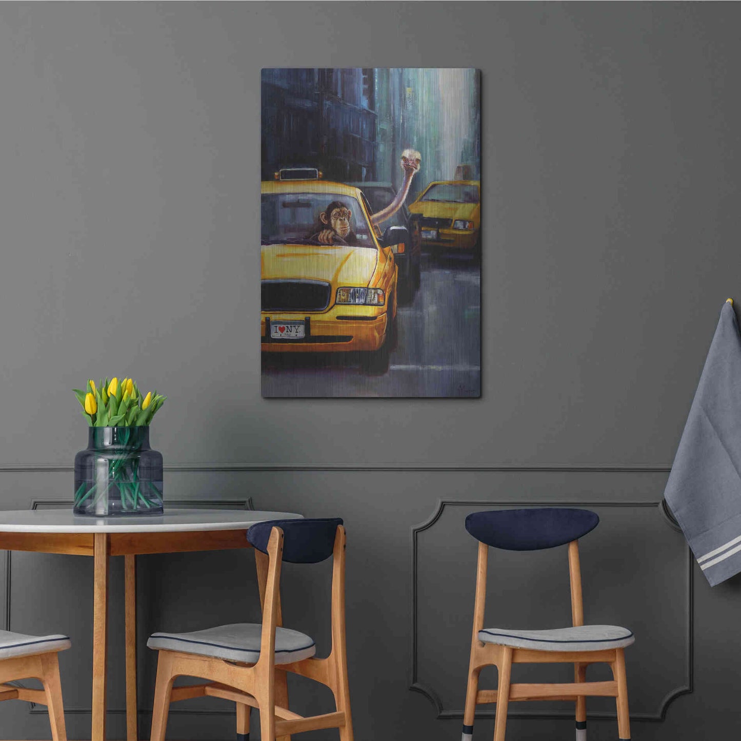 Luxe Metal Art 'Rush Hour' by Lucia Heffernan, Metal Wall Art,24x36