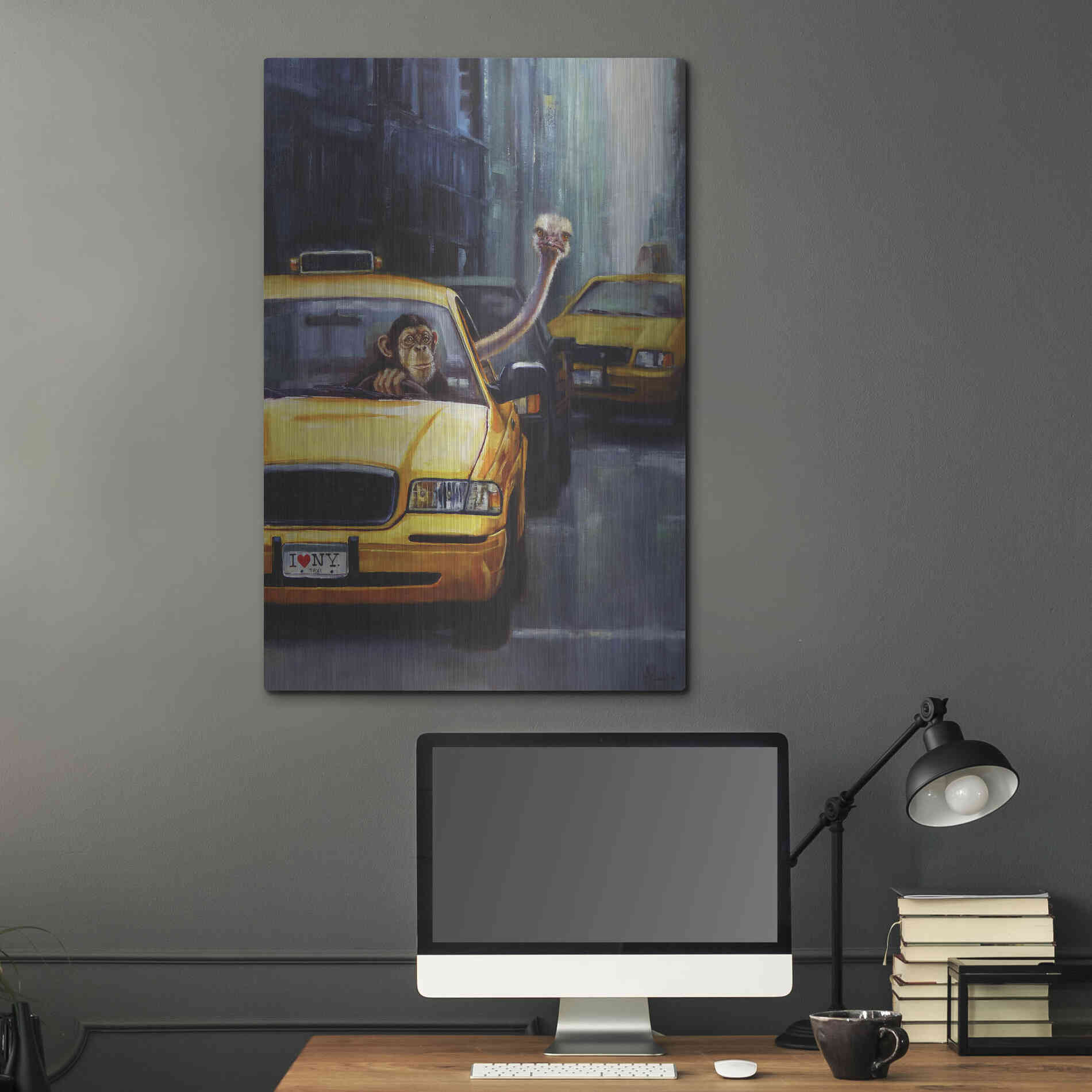 Luxe Metal Art 'Rush Hour' by Lucia Heffernan, Metal Wall Art,24x36