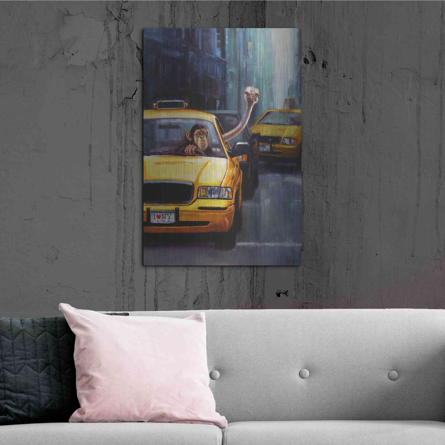 Luxe Metal Art 'Rush Hour' by Lucia Heffernan, Metal Wall Art,24x36