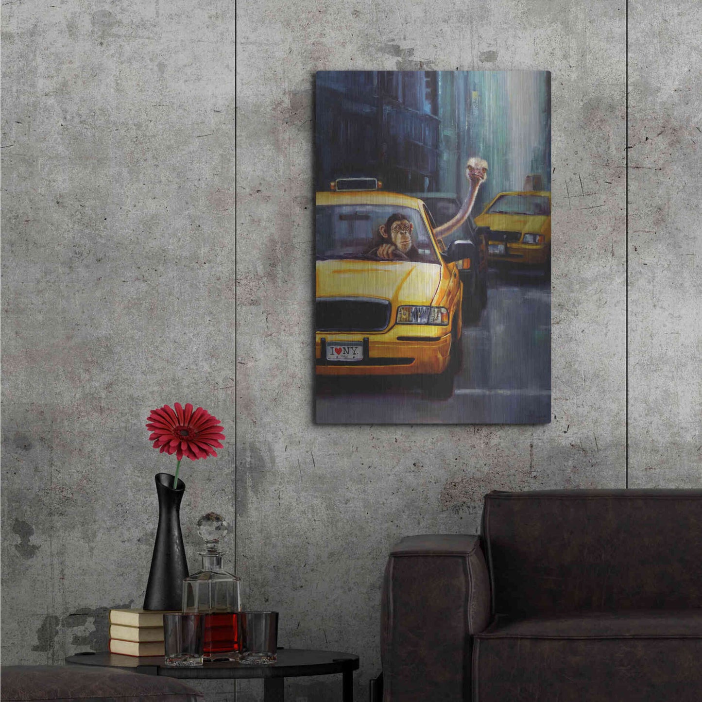 Luxe Metal Art 'Rush Hour' by Lucia Heffernan, Metal Wall Art,24x36