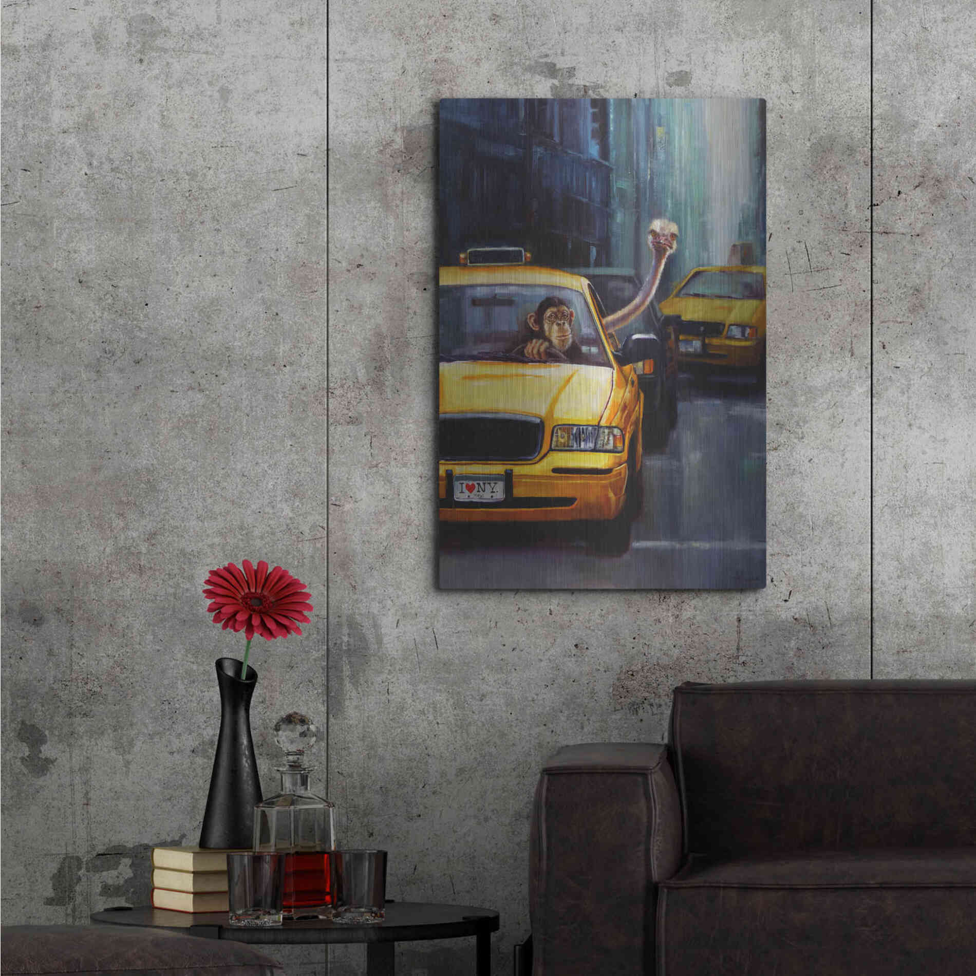 Luxe Metal Art 'Rush Hour' by Lucia Heffernan, Metal Wall Art,24x36