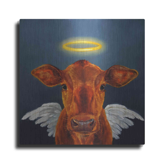 Luxe Metal Art 'Holy Cow' by Lucia Heffernan, Metal Wall Art