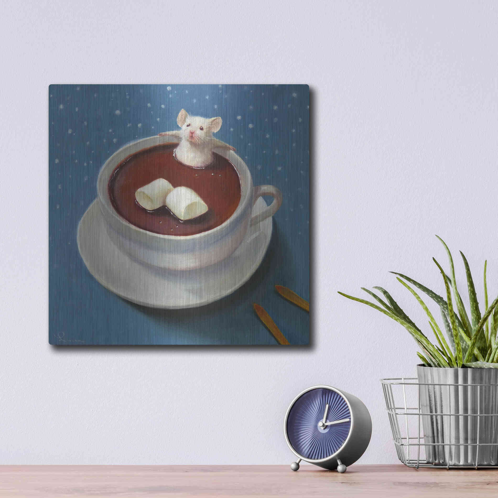 Luxe Metal Art 'Apres Ski' by Lucia Heffernan, Metal Wall Art,12x12