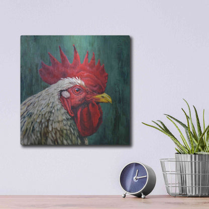 Luxe Metal Art 'Big Red' by Lucia Heffernan, Metal Wall Art,12x12