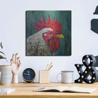 Luxe Metal Art 'Big Red' by Lucia Heffernan, Metal Wall Art,12x12