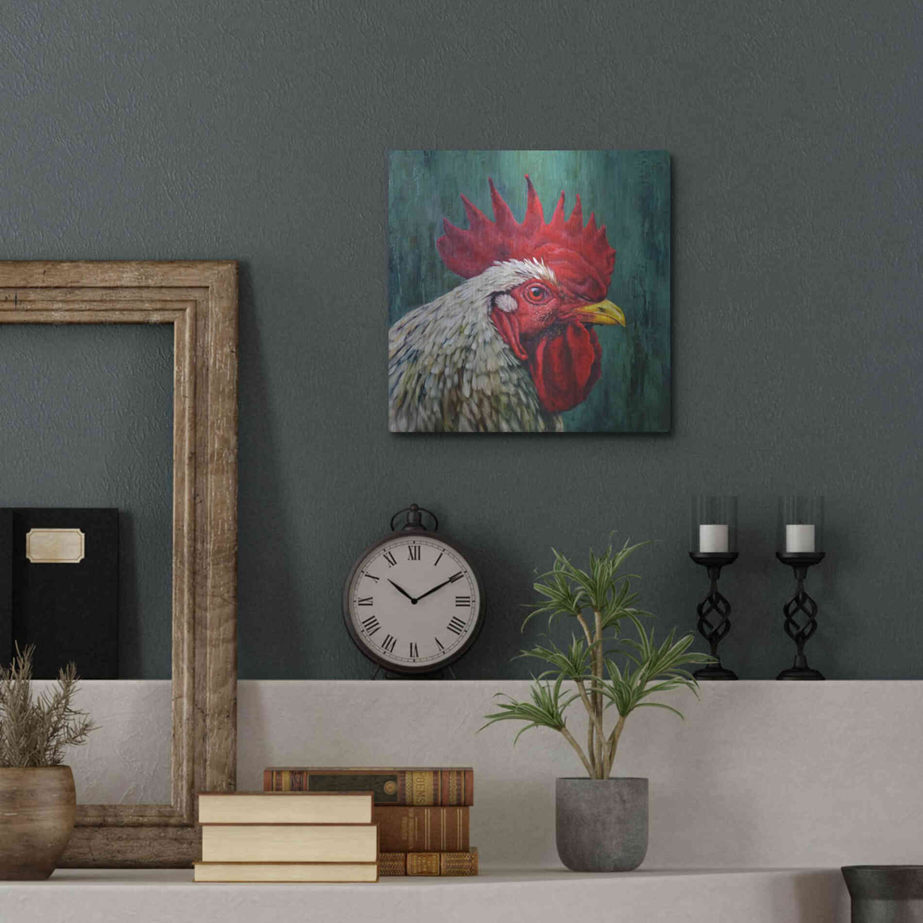 Luxe Metal Art 'Big Red' by Lucia Heffernan, Metal Wall Art,12x12