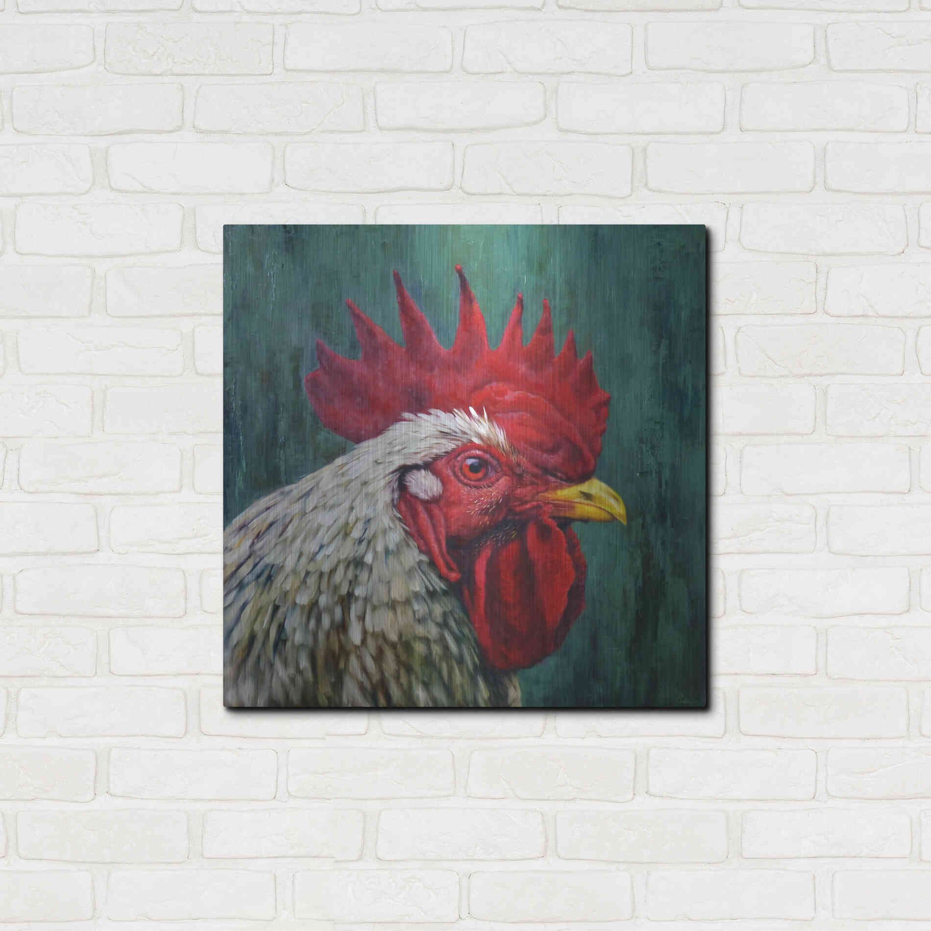 Luxe Metal Art 'Big Red' by Lucia Heffernan, Metal Wall Art,24x24