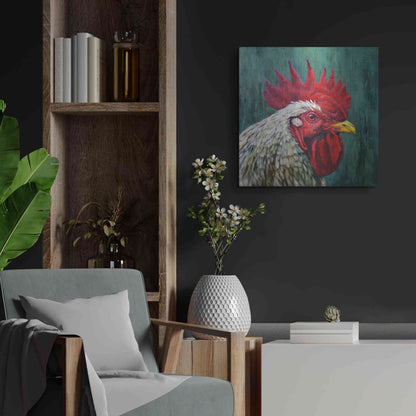 Luxe Metal Art 'Big Red' by Lucia Heffernan, Metal Wall Art,24x24