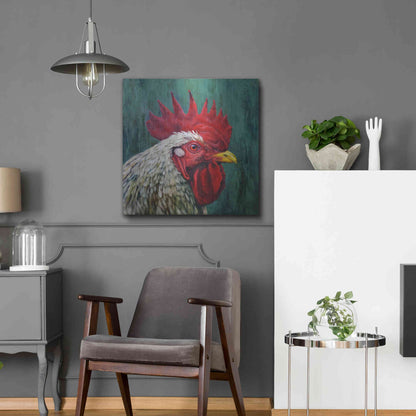 Luxe Metal Art 'Big Red' by Lucia Heffernan, Metal Wall Art,24x24