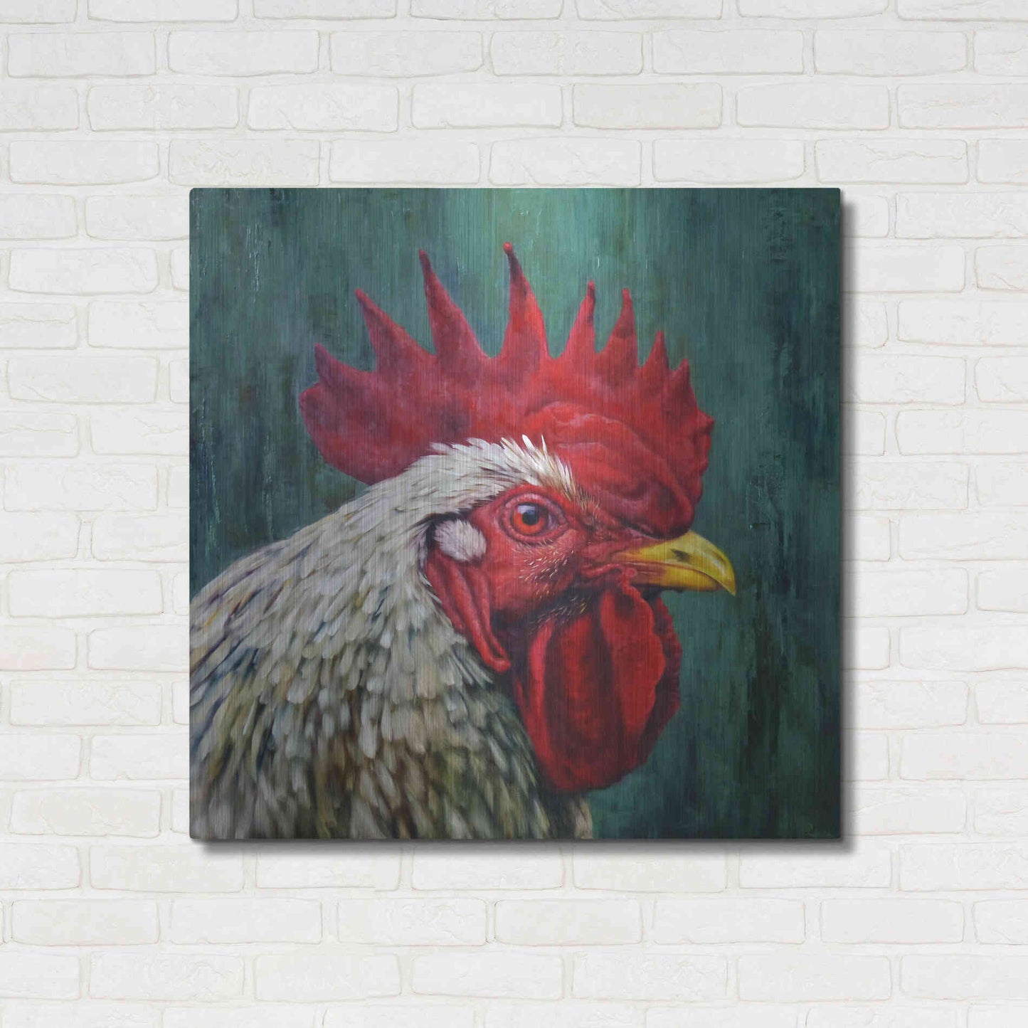 Luxe Metal Art 'Big Red' by Lucia Heffernan, Metal Wall Art,36x36