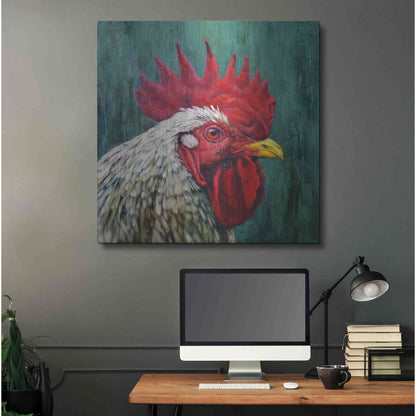 Luxe Metal Art 'Big Red' by Lucia Heffernan, Metal Wall Art,36x36