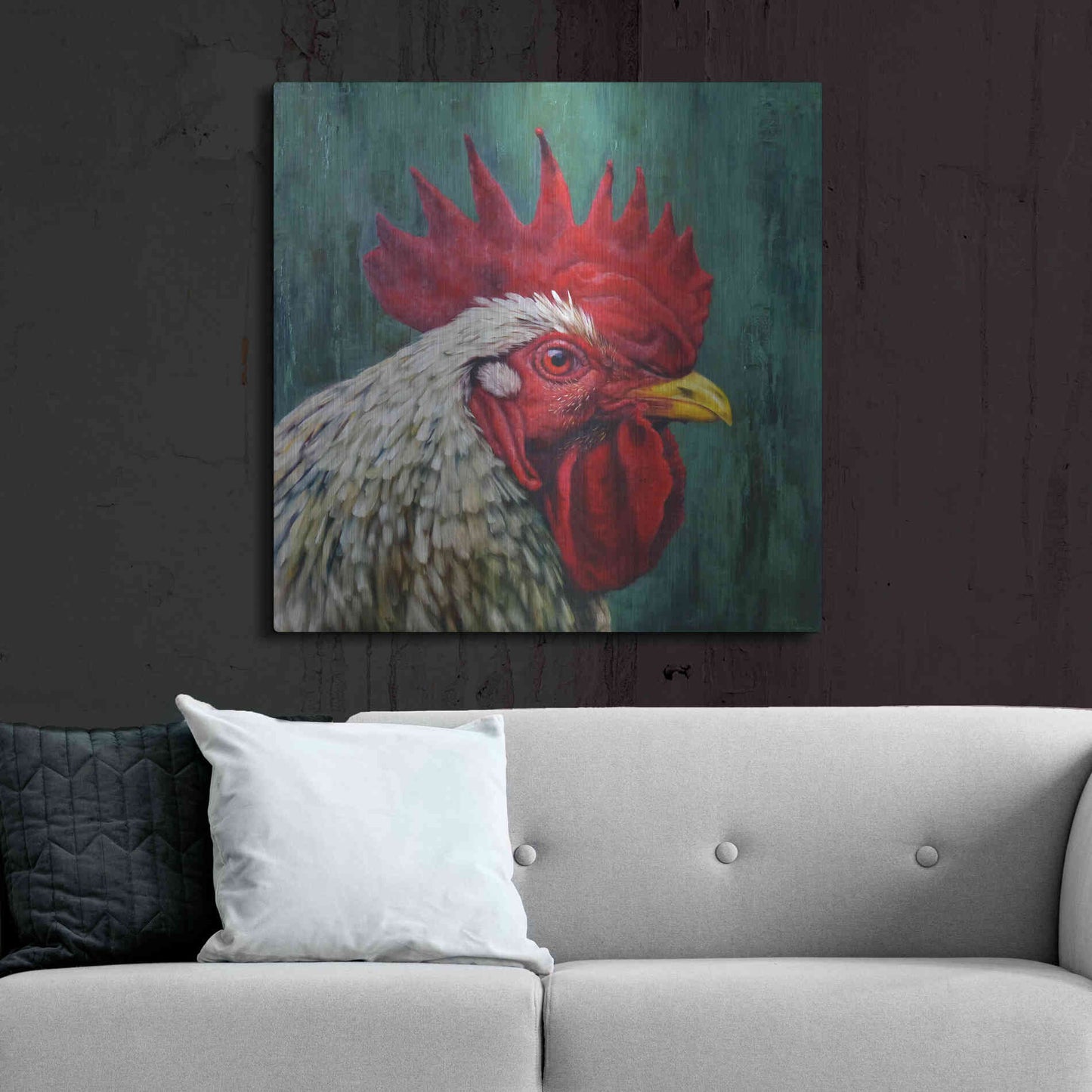 Luxe Metal Art 'Big Red' by Lucia Heffernan, Metal Wall Art,36x36