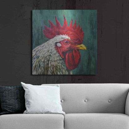 Luxe Metal Art 'Big Red' by Lucia Heffernan, Metal Wall Art,36x36