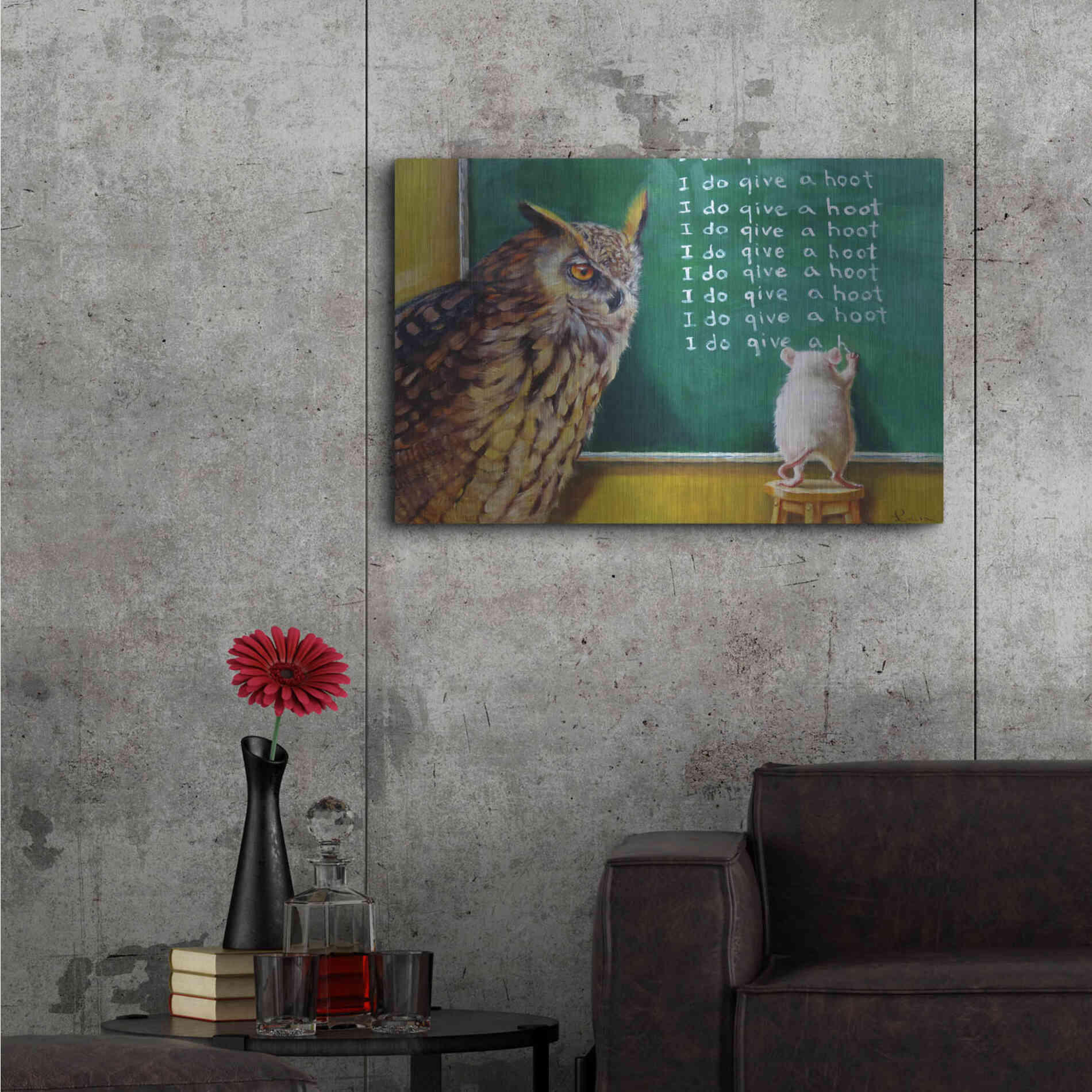 Luxe Metal Art 'Class Clown' by Lucia Heffernan, Metal Wall Art,36x24